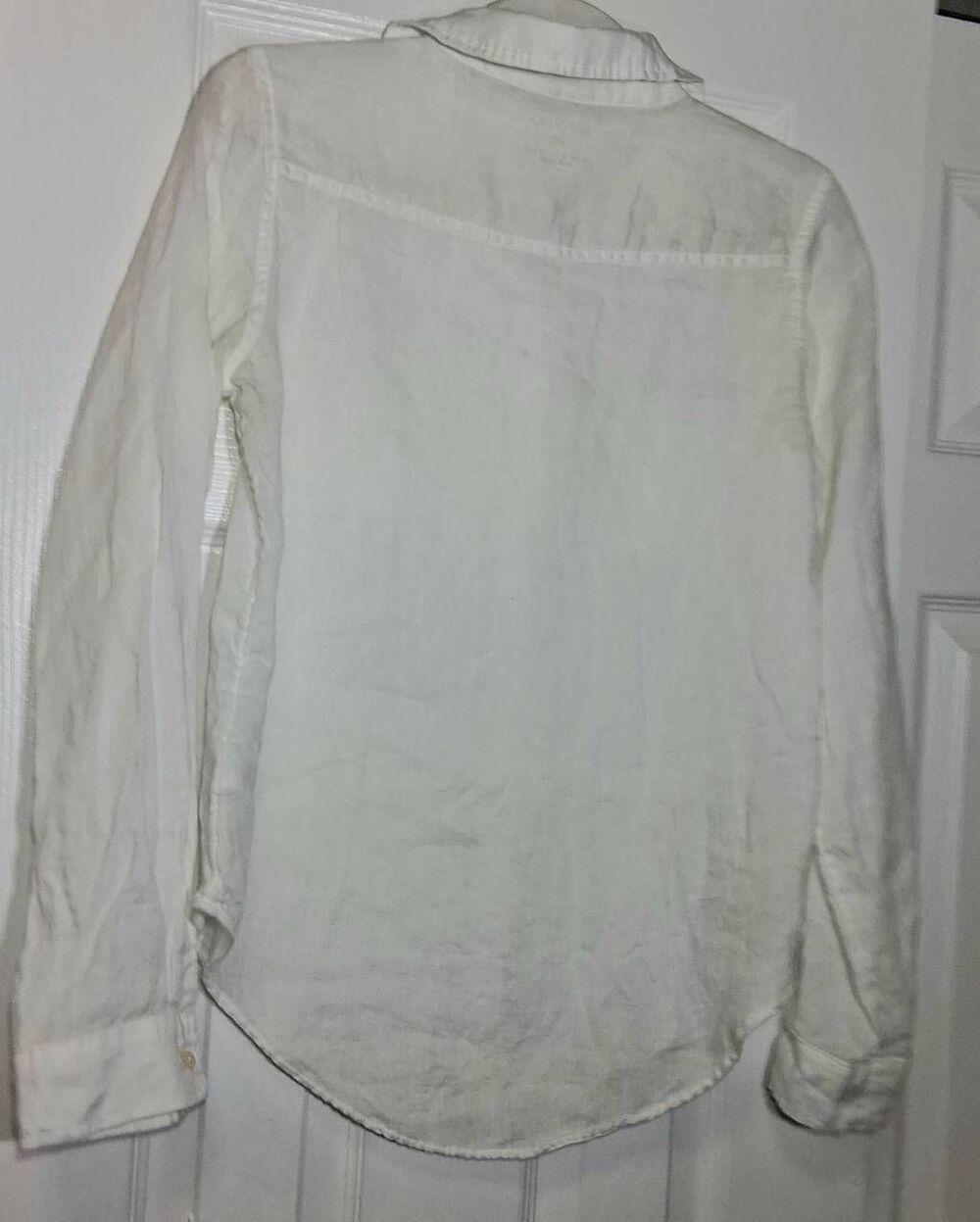 Lilly pulitzer womens xs 100% linen white shirt button down longsleeve euc - Picture 2 of 8